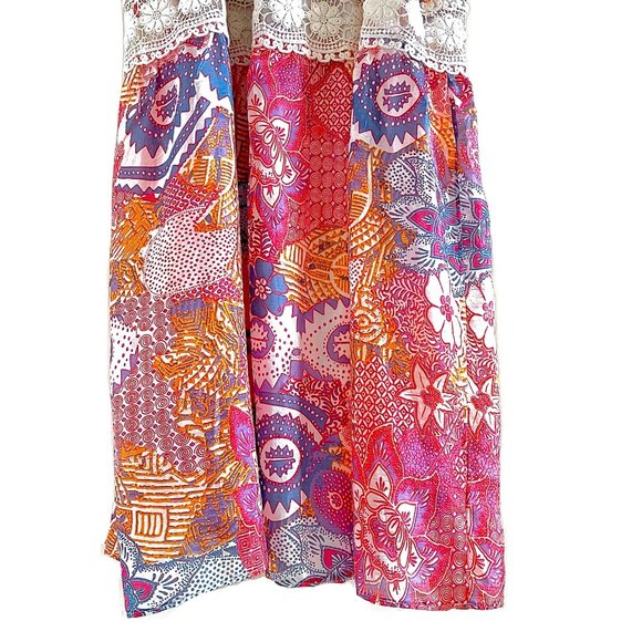 Devotion Pink Floral Silk & Lace Maxi Dress One Size - Picture 12 of 14